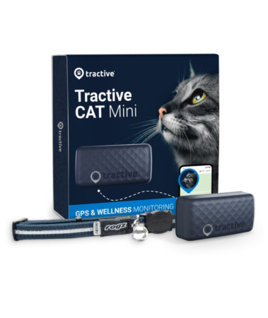 Tractive CAT mini GPS Pet Tracker Γάτας με Κολάρο Dark Blue (Τεμάχιο)
