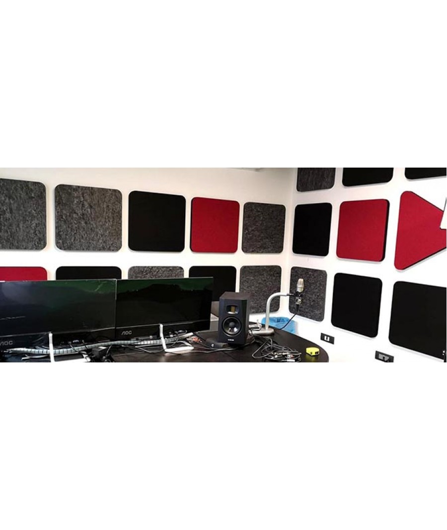 Audiodesigner ECOPLAN® Circle Ηχοαπορροφητικά Πάνελ 70 cm Μαύρο (Σετ 4 Τεμαχίων)