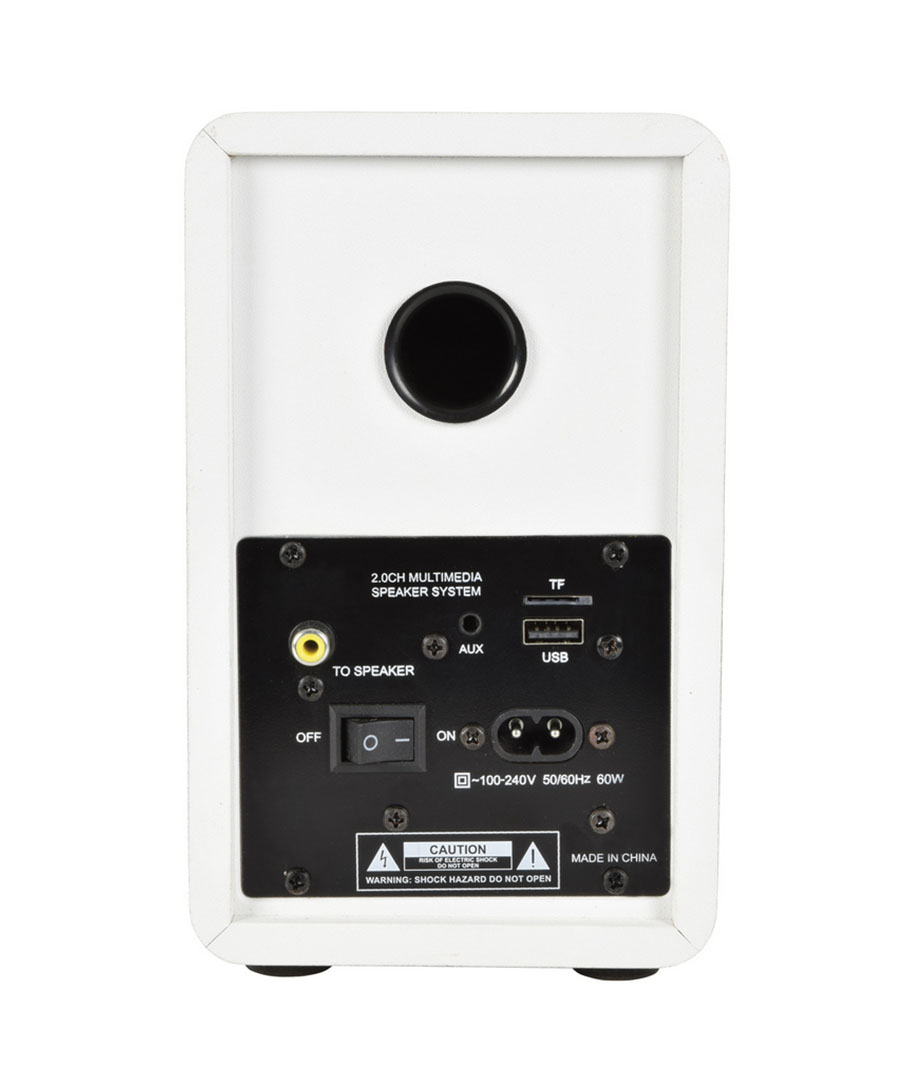 AvLink ABS35WHT Ενεργά Bluetooth Ηχεία Βιβλιοθήκης 3.5″ 15W RMS Λευκά με USB, MicroSD (Ζεύγος)
