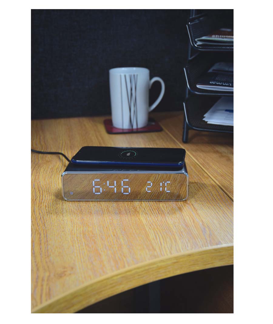 AvLink Recharge Ασύρματος Φορτιστής Ψηφιακό Ρολόι Μαύρο (Τεμάχιο)