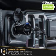 Scosche CPDCC40-SP Dual-Port USB-C® Car Charger