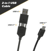 Scosche CCA4WT-SP Strikeline 2-in-1 Charge & Sync Cable